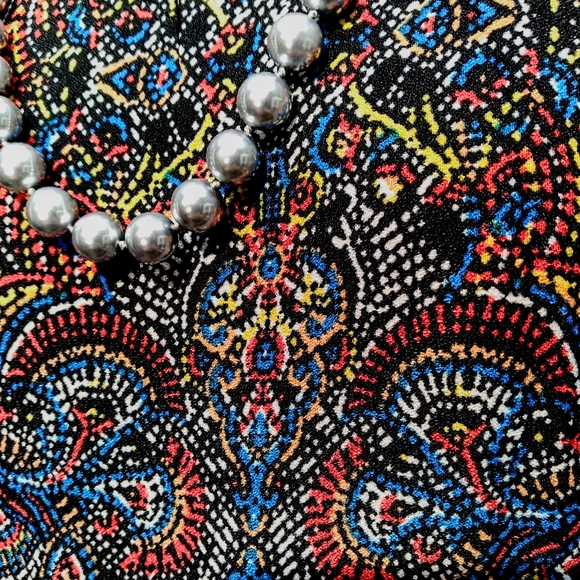 BeBop Black Paisley Boho Large Sleeveless Mini Dress - Picture 10 of 12